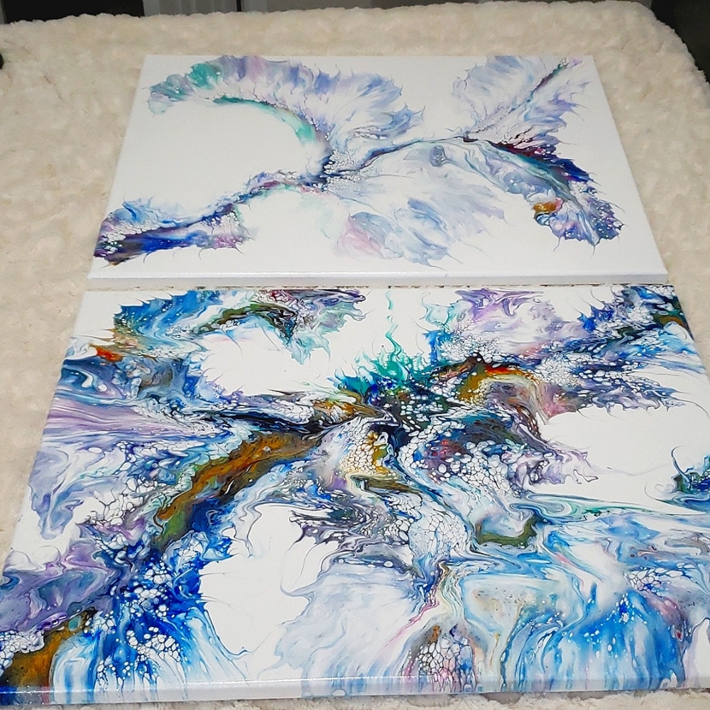 Set of 2 Canvas Paintings